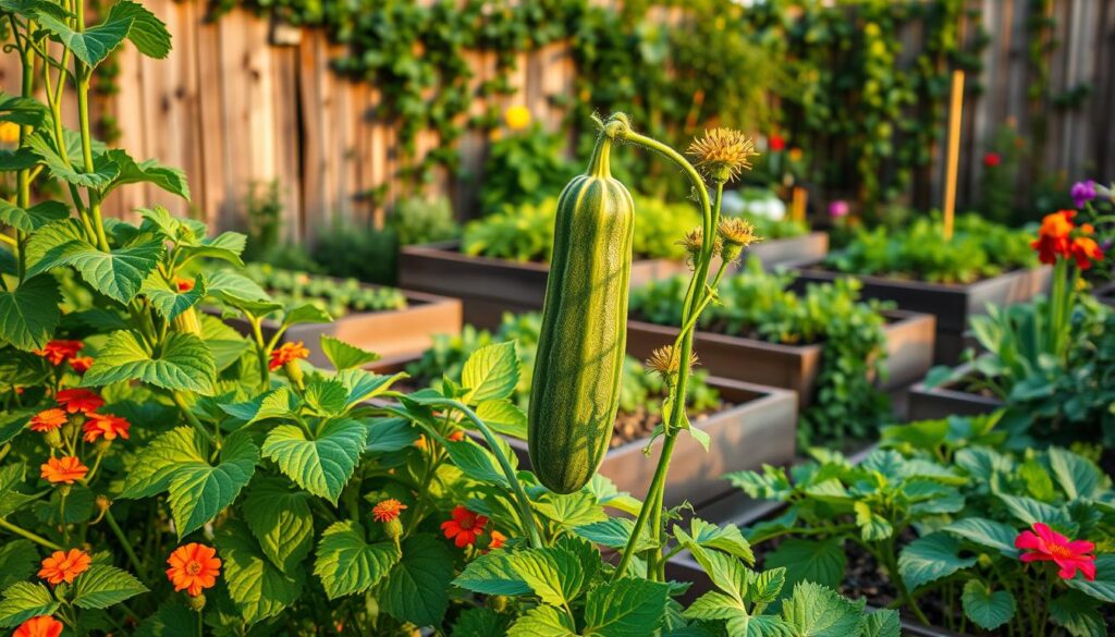 seasonal planting with cucumbers