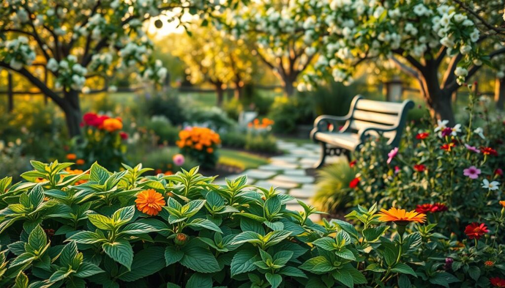 seasonal planting with mint