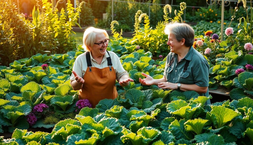 sharing gardening experiences