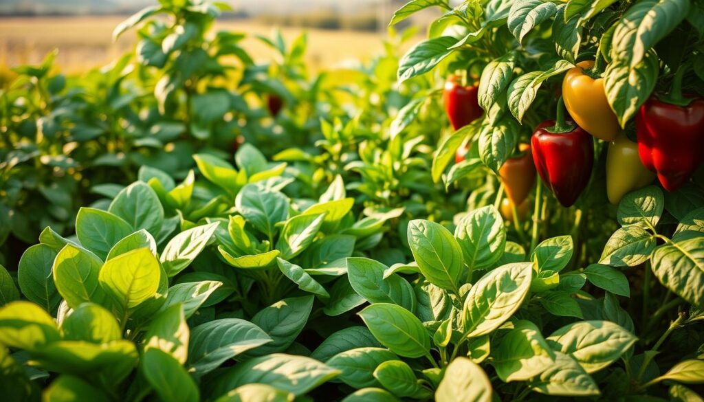 spinach as a companion plant for peppers
