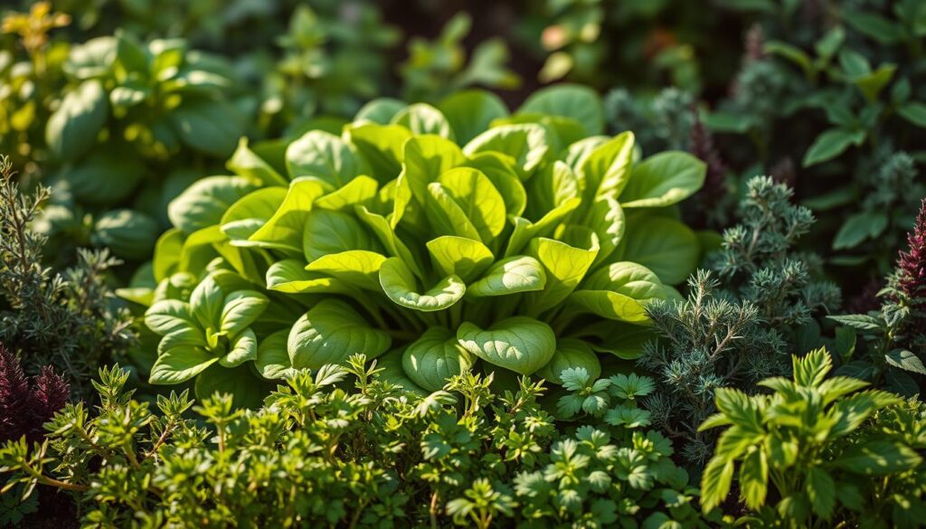 spinach herb companions