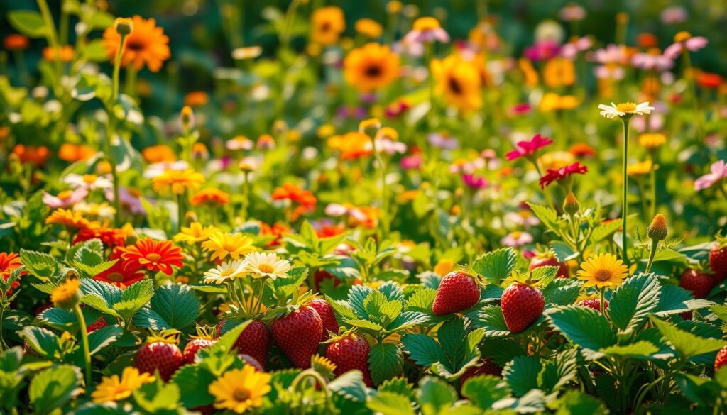 strawberry garden companion plants