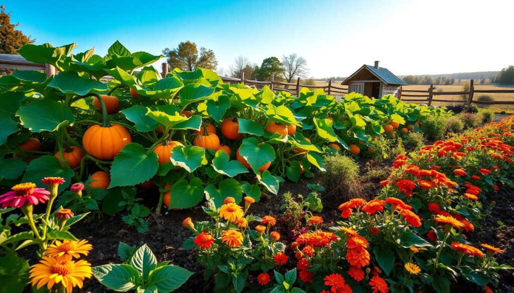 successful gardening stories with pumpkin companion planting examples