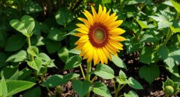 sunflower companion planting guide