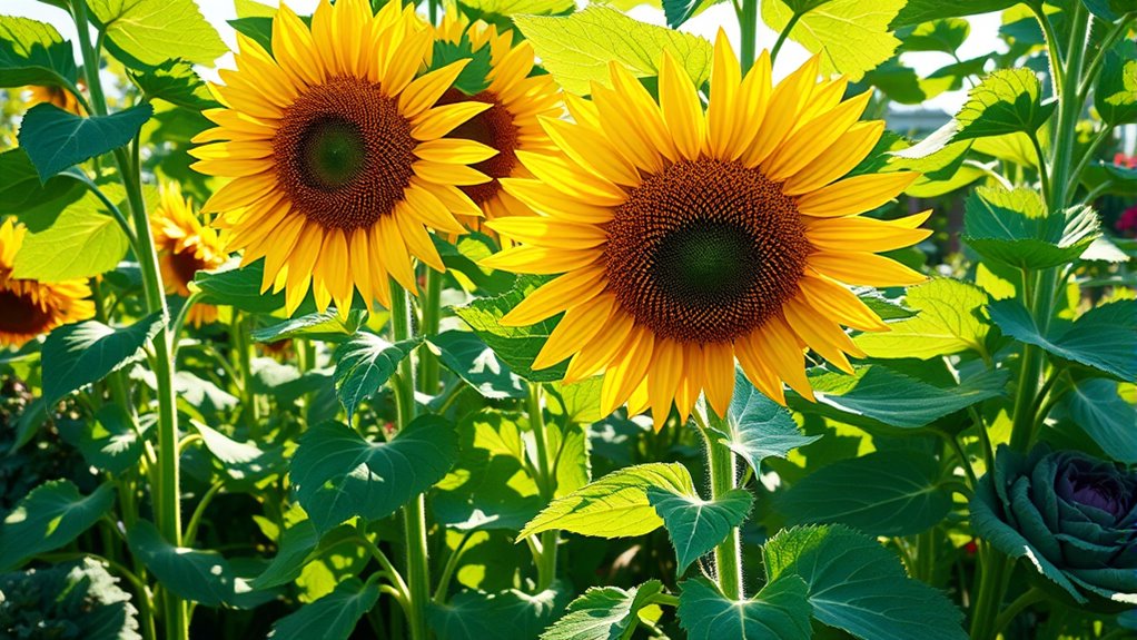 sunflowers boost garden health