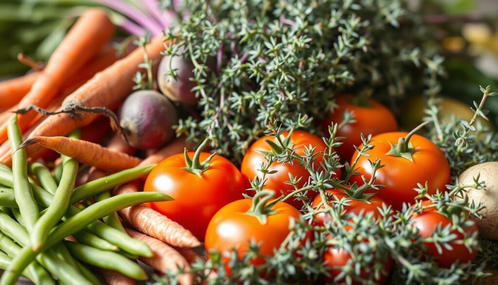 vegetables that complement thyme