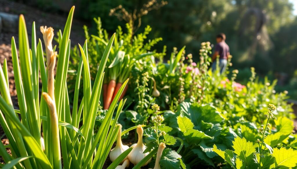 vegetables to grow with garlic