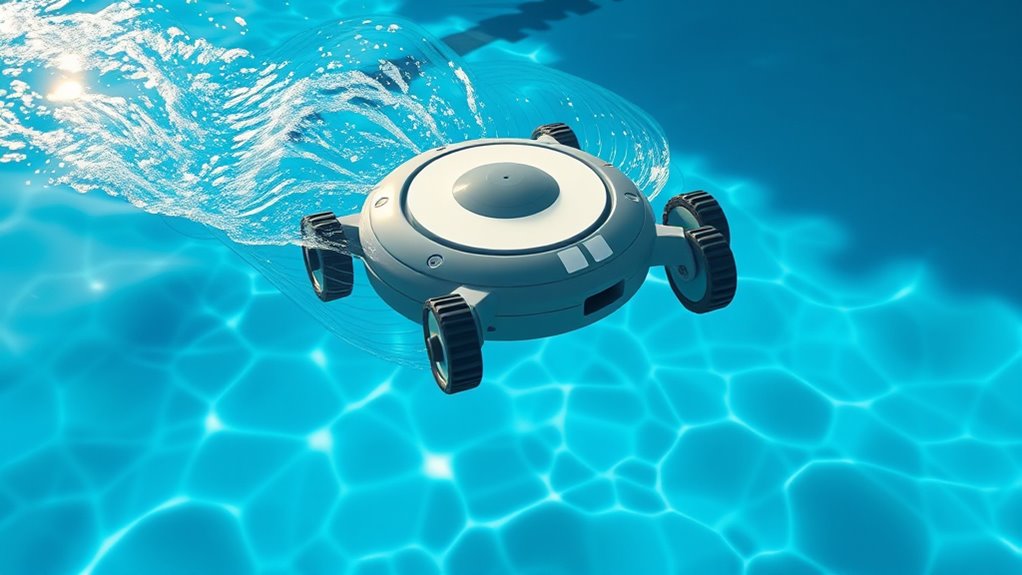 water flow controlled obstacle navigation