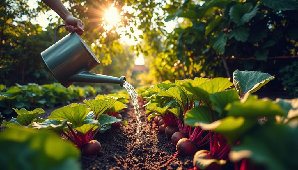 watering beets