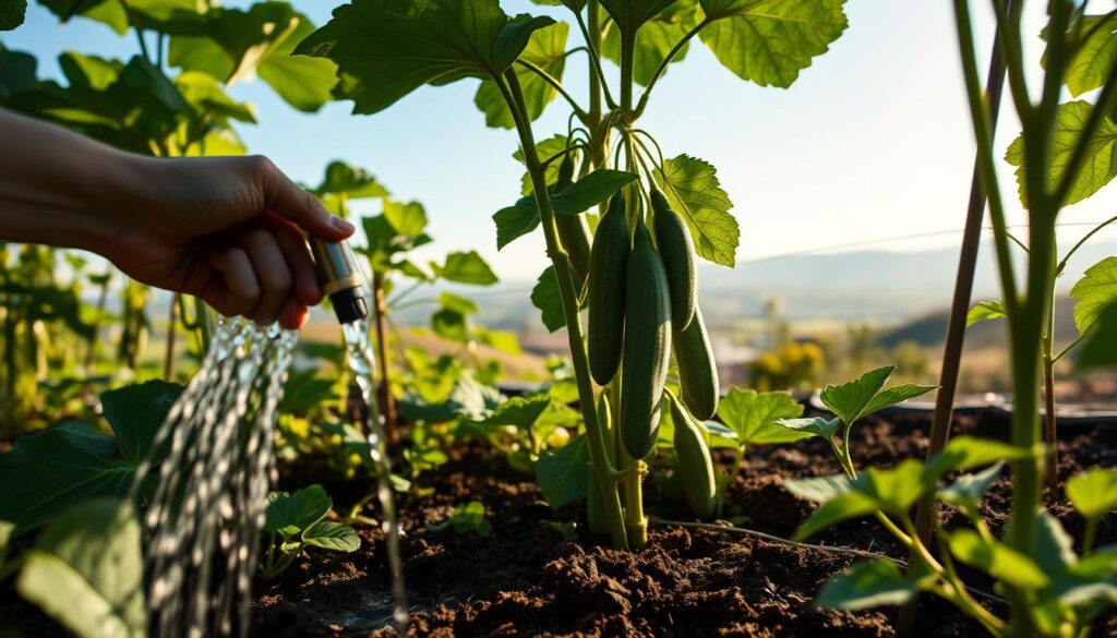watering practices for cucumber plants
