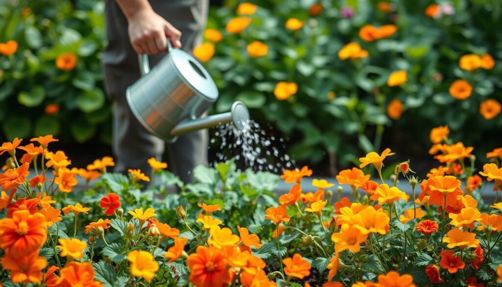 watering practices for nasturtiums