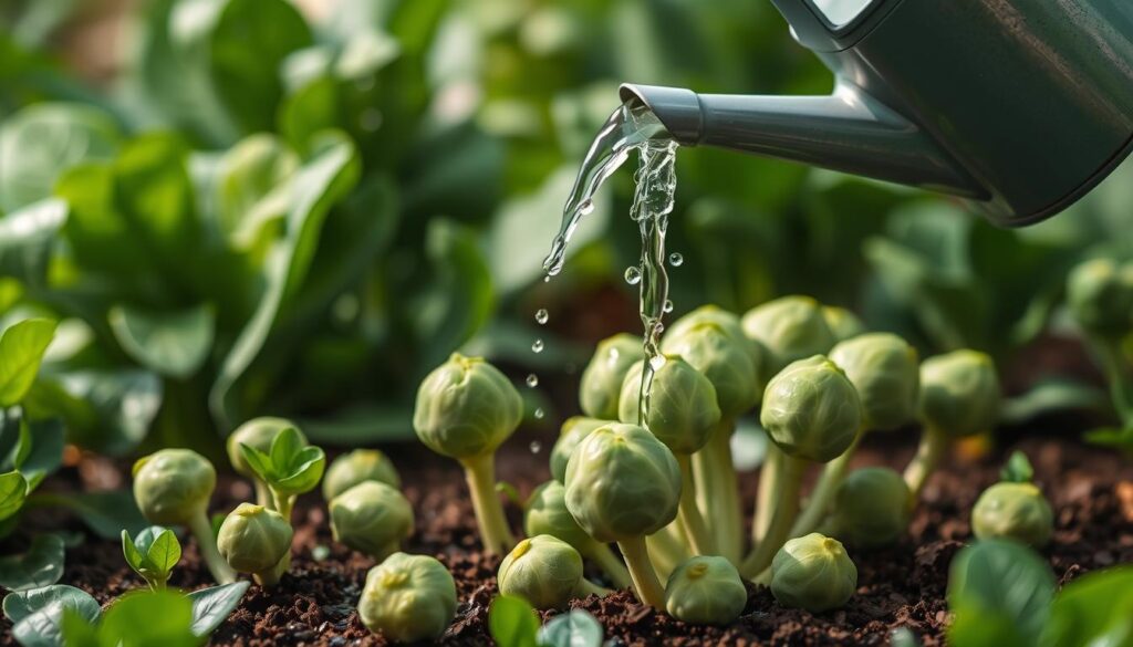 watering tips for brussel sprouts