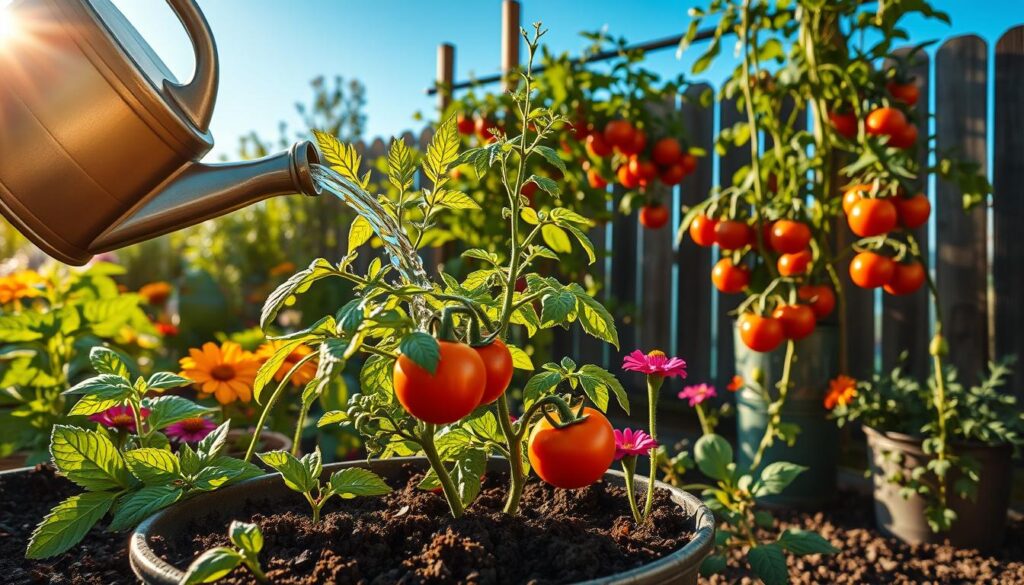 watering tips for container tomatoes