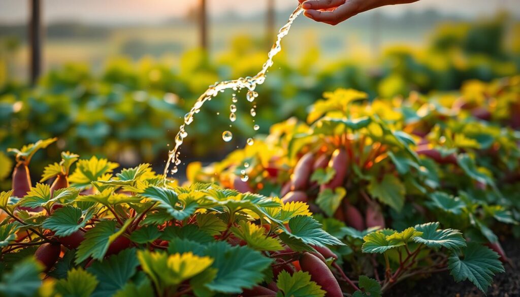 watering tips for sweet potatoes