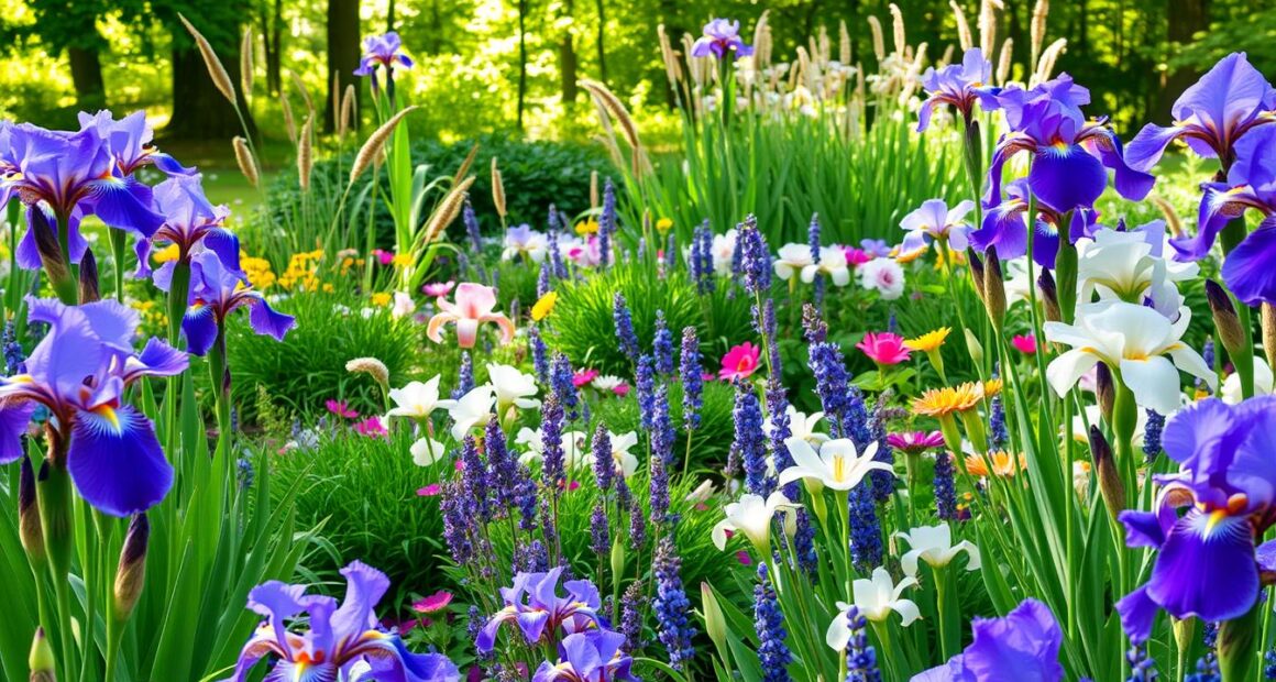 what to plant with irises