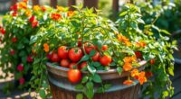 what to plant with tomatoes in a container