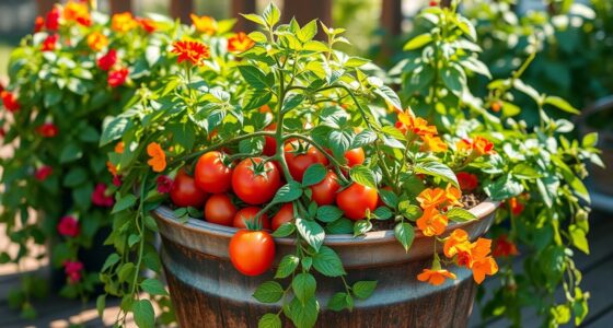 what to plant with tomatoes in a container