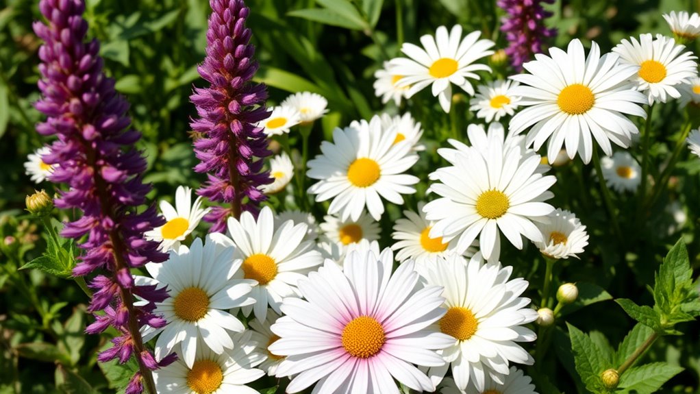 white blooms attract pollinators