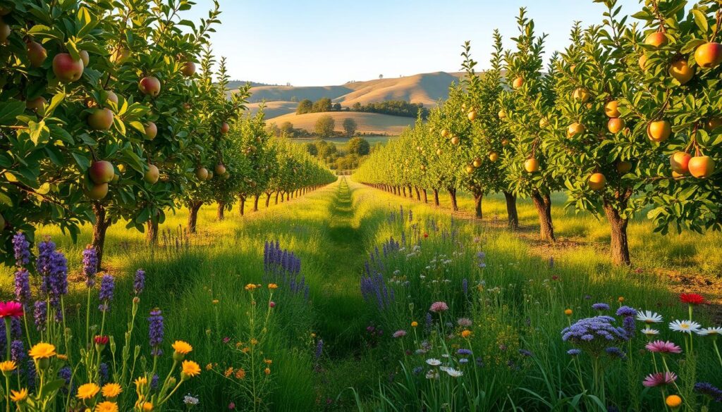 Apple tree polyculture