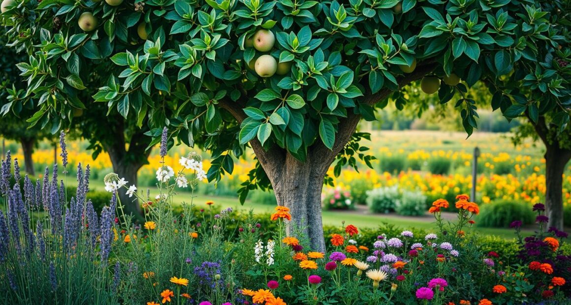apple tree companion plants