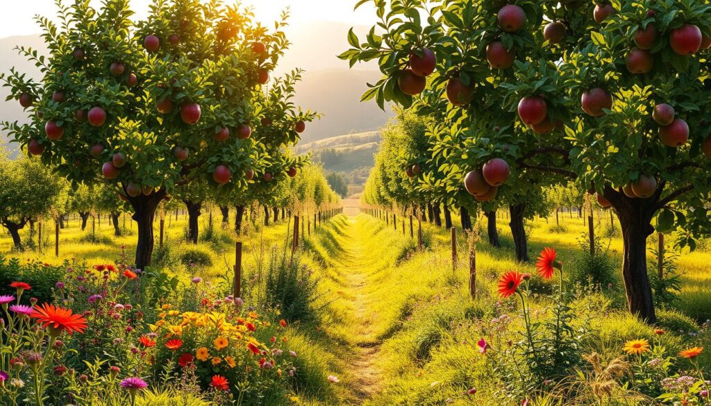 apple tree mixed planting
