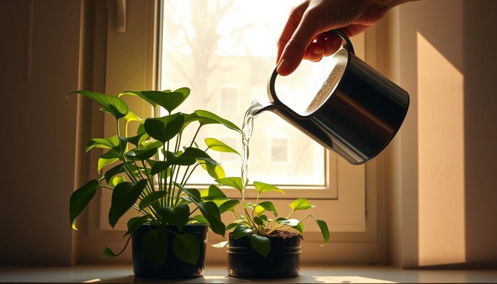 watering prayer plants