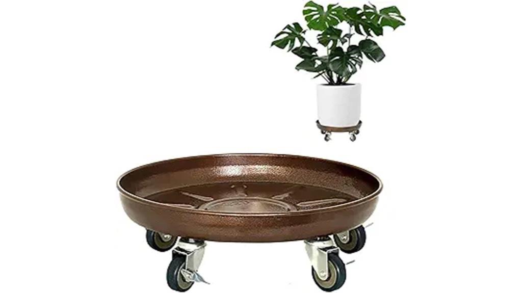 12 inch rolling plant caddy