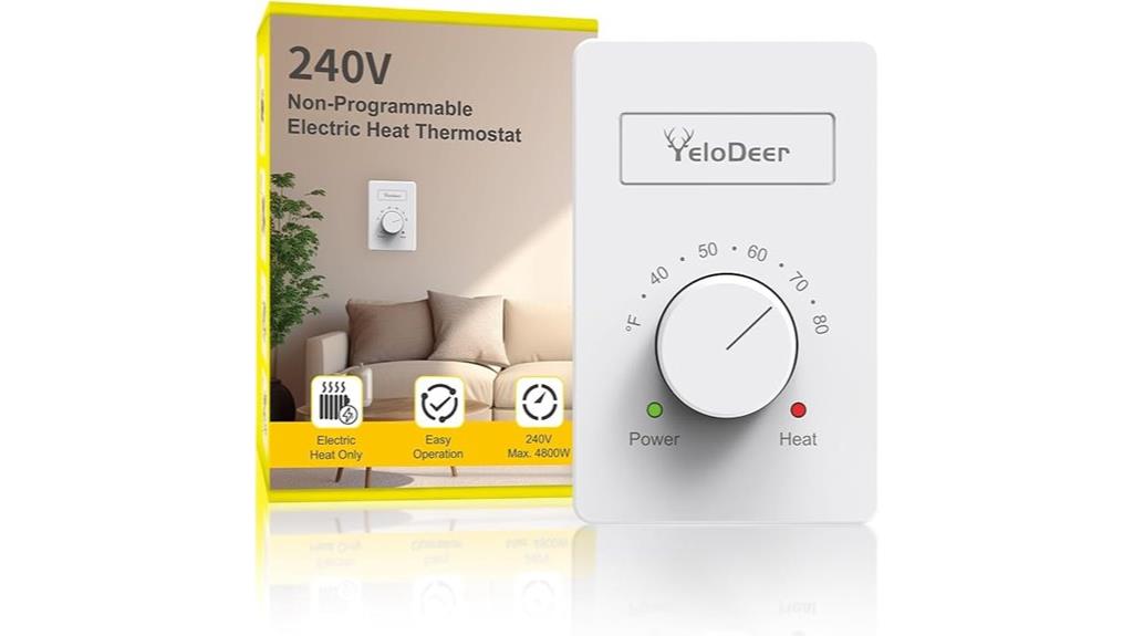 240v manual baseboard thermostat