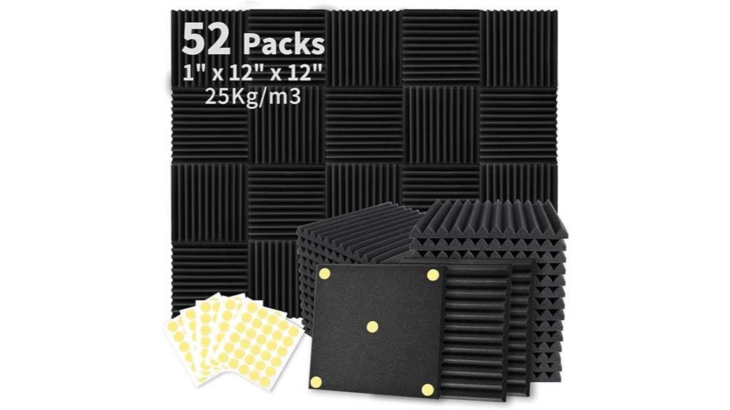 52 pack acoustic foam