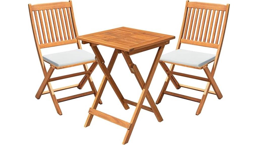 acacia wood patio set
