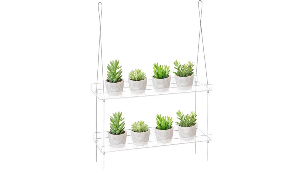 acrylic window plant shelves