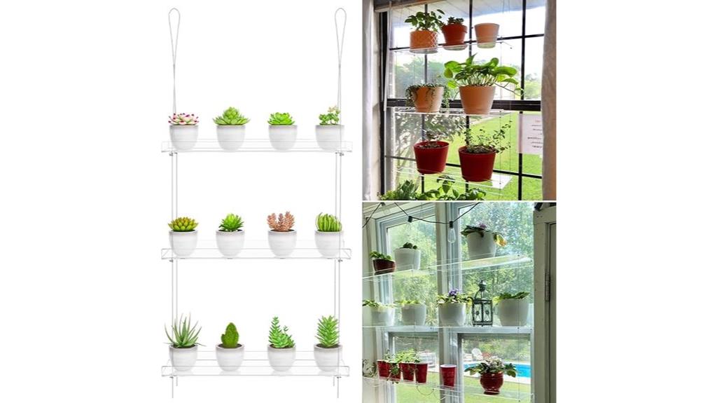 adjustable acrylic plant shelves