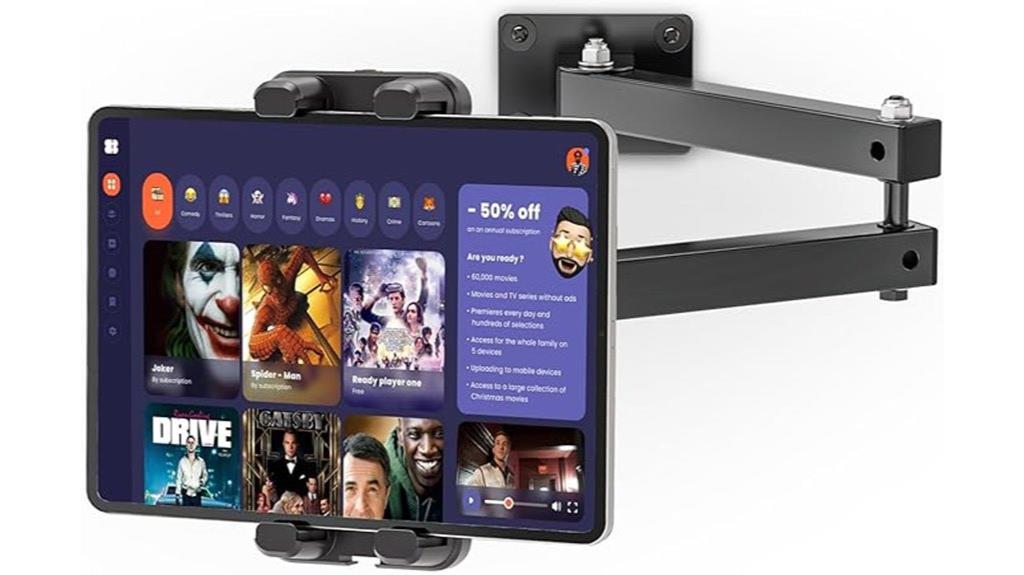 adjustable foldable tablet mount