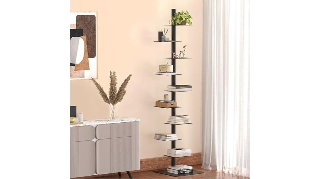 adjustable metal book tower