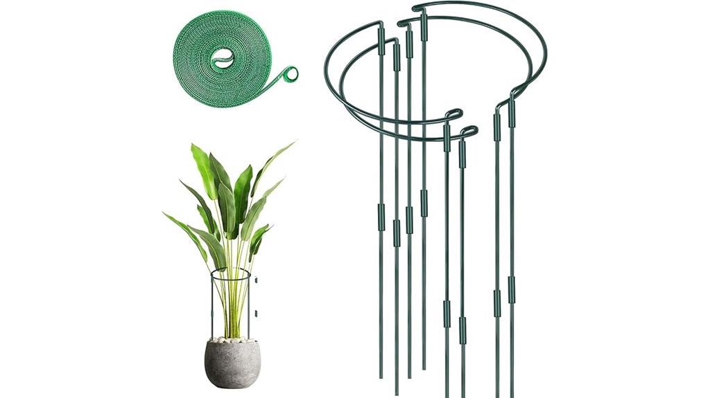 adjustable metal plant supports