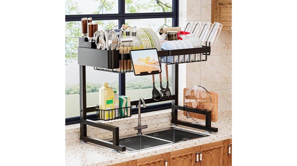adjustable over sink rack