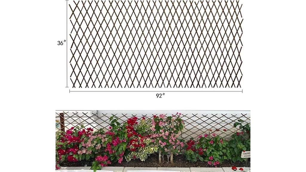 adjustable willow lattice panel