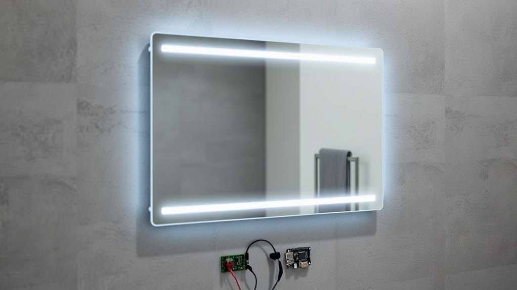 affordable futuristic mirror diy