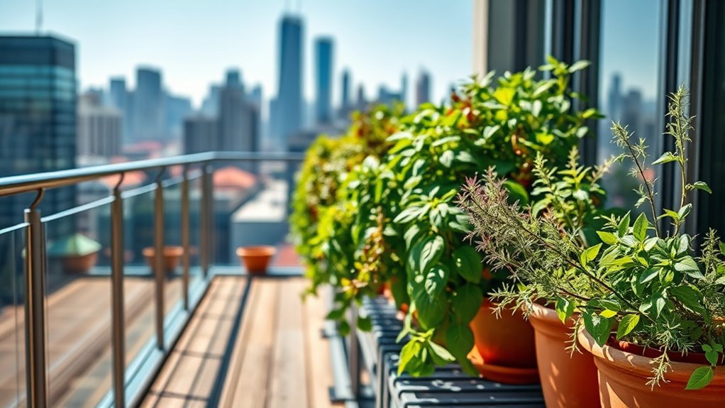 balcony herb garden sky