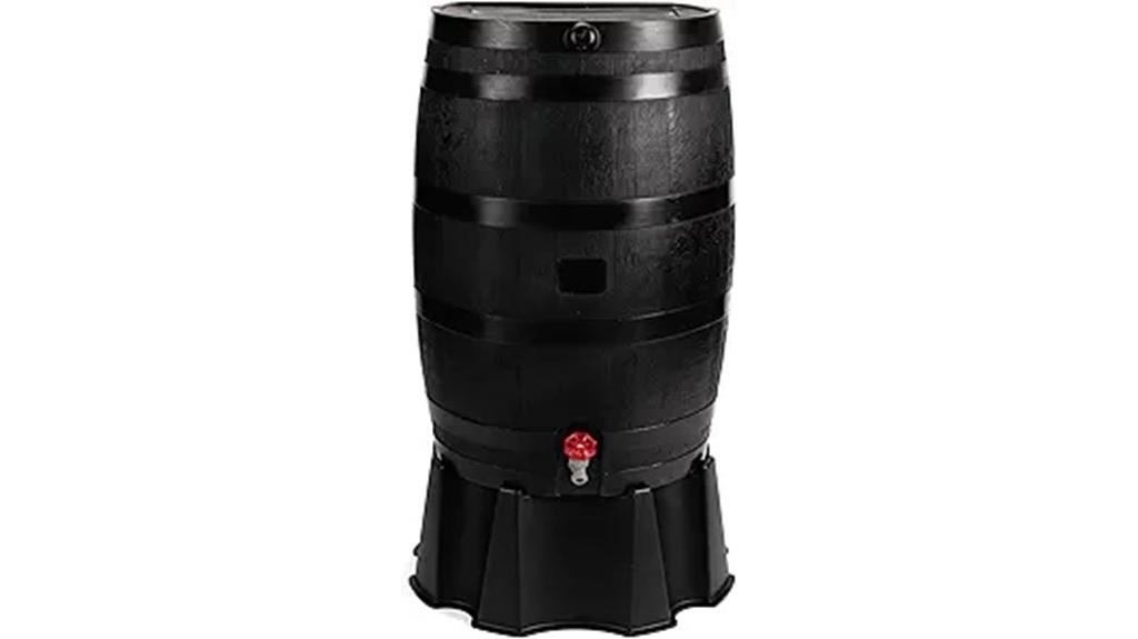 black recycled rain barrel