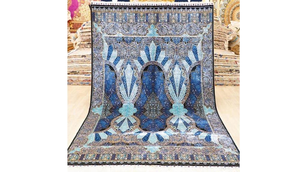 blue vintage handwoven rug
