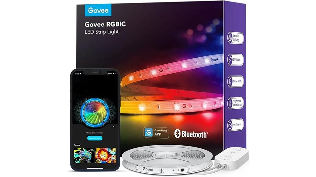 bluetooth controlled rgbic led strip