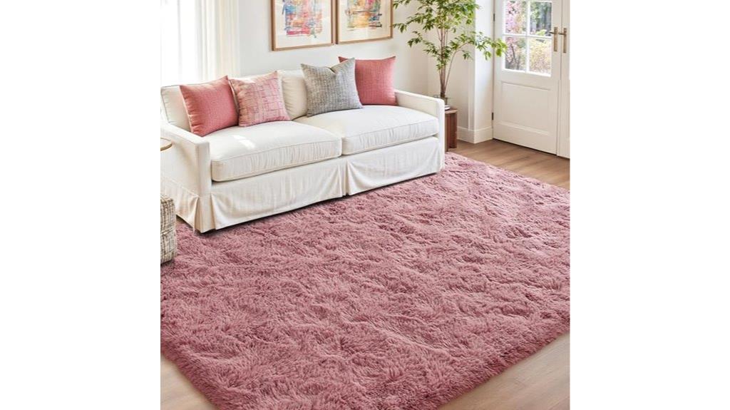 blush colored home rug