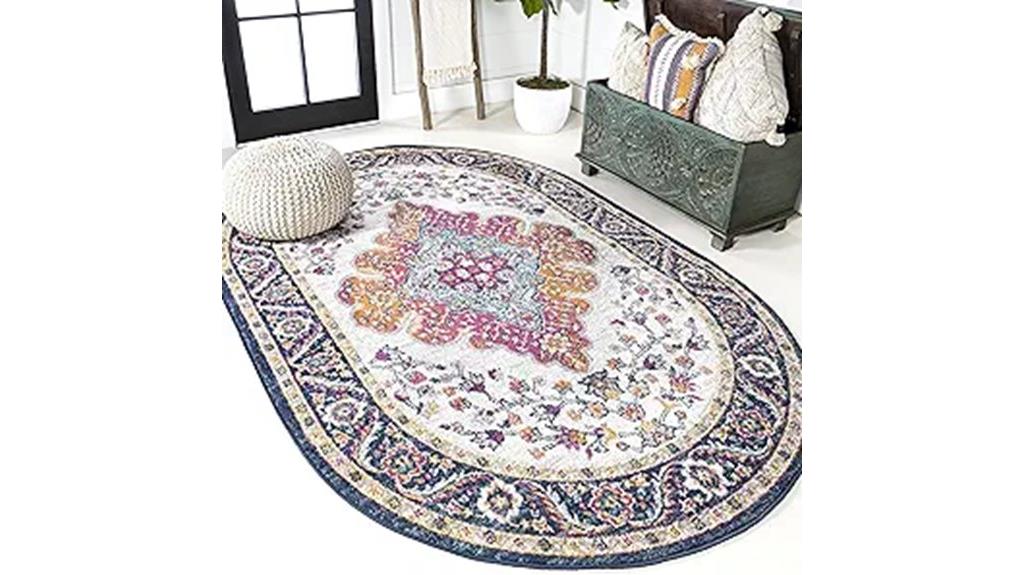 bohemian blue area rug