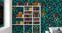 bookshelf wallpaper decor options