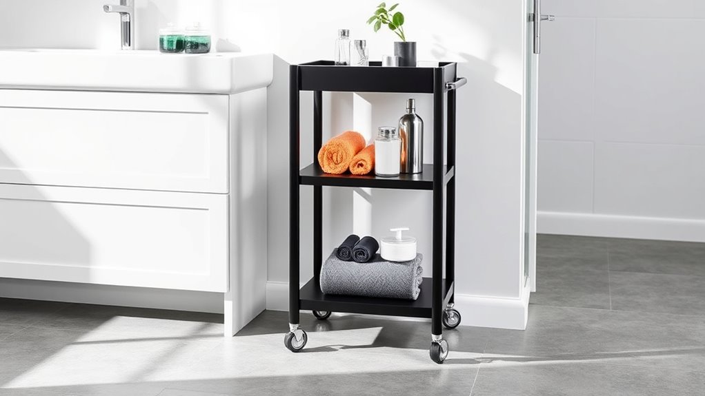 choosing functional bathroom storage