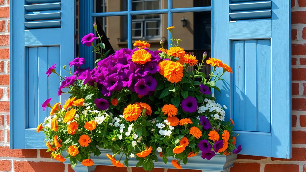 city window flower displays