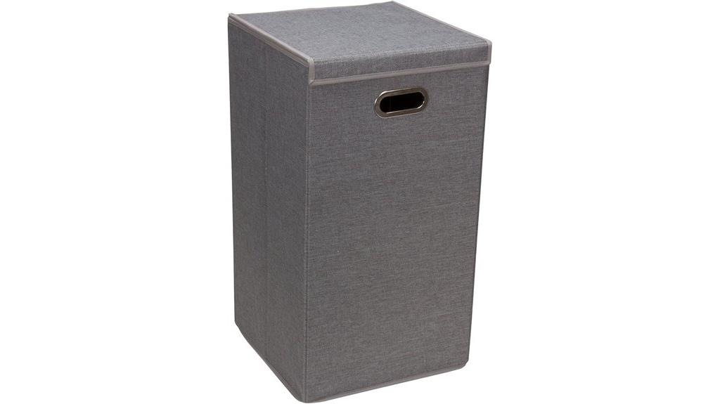 collapsible laundry hamper with lid