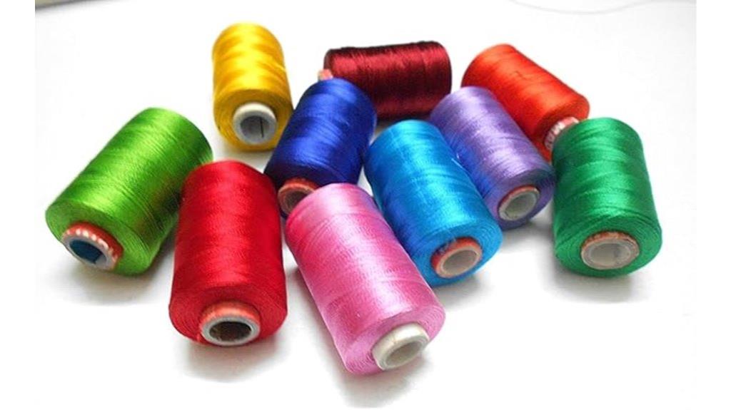 colorful silk embroidery threads