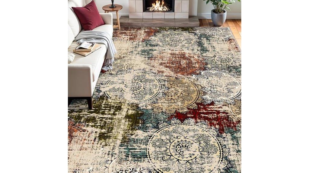 colorful washable non slip rug